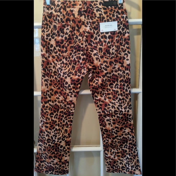 NWT AG Jeans Jodi Untamed Camo Cognac High-Rise Crop Flare Jean - Picture 7 of 7